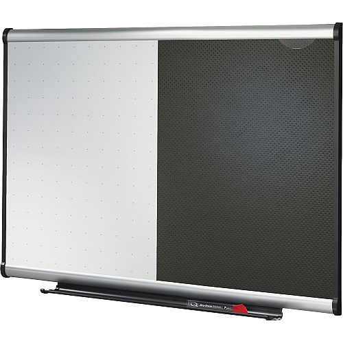 Quartet Prestige Combination Board 36" (3 ft) Width x 24" (2 ft) Height - Black Foam Surface - Silver Aluminum Frame - Horizontal - 1 Each (BTE643A)