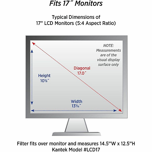 Kantek LCD Protect Anti-glare Filter Fits 17-18in Monitors For 17" LCD Monitor - Scratch Resistant - Anti-glare - 1 Each (LCD17)