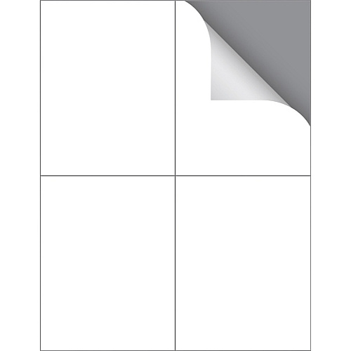 MACO White Laser/Ink Jet Shipping Label 5 1/2" Width x 4 1/4" Length - Rectangle - Laser, Inkjet - White - Lignin-free - 4 / Sheet - 400 / Box (ML0400)