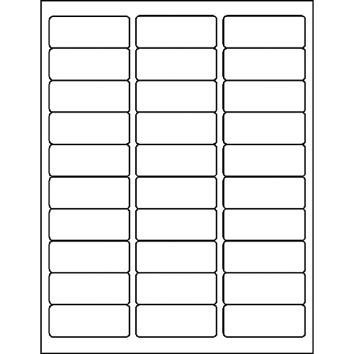 MACO White Laser/Ink Jet Address Label 1" Width x 2 5/8" Length - Permanent Adhesive - Rectangle - Laser, Inkjet - White - Lignin-free - 30 / Sheet - 7500 / Box (ML3000B)
