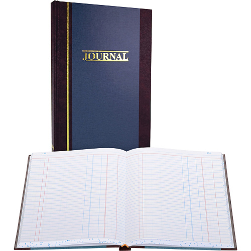 Wilson Jones S300 2-Column Journal 300 Sheet(s) - 7.25" x 11.75" Sheet Size - 2 Columns per Sheet - Blue - White Sheet(s) - Blue Cover - 1 Each (S3003J)