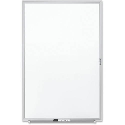 Quartet Classic Whiteboard 96" (8 ft) Width x 48" (4 ft) Height - White Melamine Surface - Silver Aluminum Frame - Horizontal/Vertical - Durable, Smooth Surface, Flexible - 1 Each - TAA Compliant (S538)
