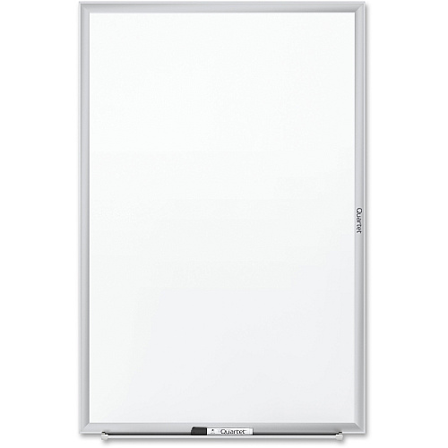 Quartet Classic Whiteboard 96" (8 ft) Width x 48" (4 ft) Height - White Melamine Surface - Silver Aluminum Frame - Horizontal/Vertical - Durable, Smooth Surface, Flexible - 1 Each - TAA Compliant (S538)