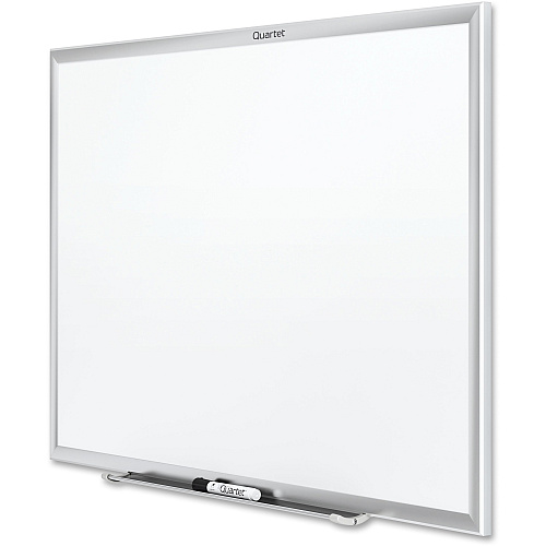 Quartet Classic Whiteboard 96" (8 ft) Width x 48" (4 ft) Height - White Melamine Surface - Silver Aluminum Frame - Horizontal/Vertical - Durable, Smooth Surface, Flexible - 1 Each - TAA Compliant (S538)