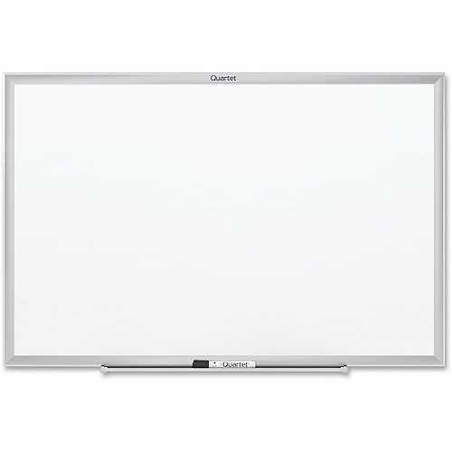 Quartet Classic Whiteboard 96" (8 ft) Width x 48" (4 ft) Height - White Melamine Surface - Silver Aluminum Frame - Horizontal/Vertical - Durable, Smooth Surface, Flexible - 1 Each - TAA Compliant (S538)