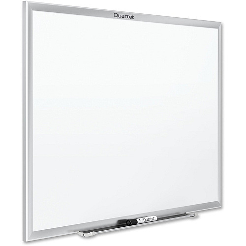 Quartet Classic Whiteboard 96" (8 ft) Width x 48" (4 ft) Height - White Melamine Surface - Silver Aluminum Frame - Horizontal/Vertical - Durable, Smooth Surface, Flexible - 1 Each - TAA Compliant (S538)