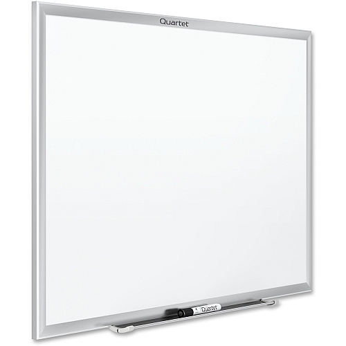 Quartet Classic Whiteboard 96" (8 ft) Width x 48" (4 ft) Height - White Melamine Surface - Silver Aluminum Frame - Horizontal/Vertical - Durable, Smooth Surface, Flexible - 1 Each - TAA Compliant (S538)