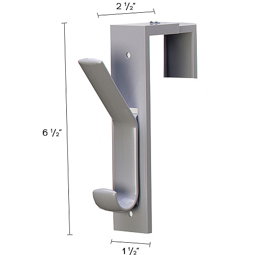Deflecto Plastic Partition Hooks 2 Hooks - 6.5" Height x 1.5" Width - for Garment - 2 / Pack (3680909)
