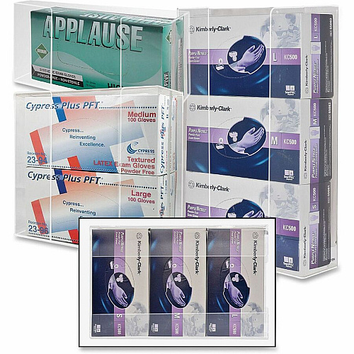Kantek Acrylic Glove Box Holders 5.3" Height x 10.3" Width x 3.8" Depth - Acrylic - Clear - 1 Each (AH110)