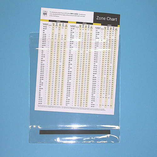 Tatco Vinyl File Pocket 9" x 12" - Vinyl - Clear - Magnetic Backing - 25 / Box (23912)