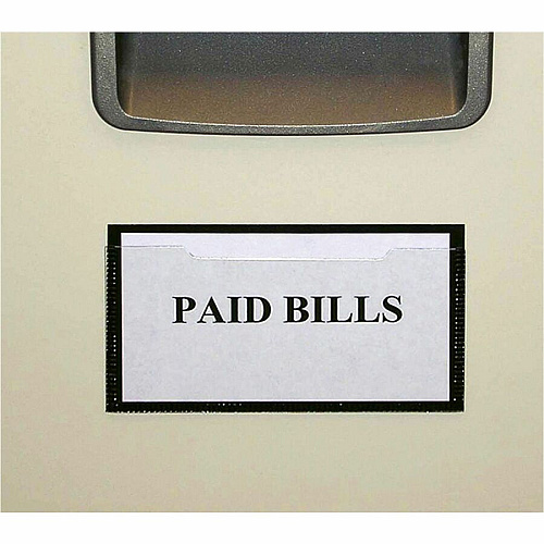 Tatco Label Inserts Magnetic Label Holders Support 2" x 4" Media - 2.5" Height x 4.4" Width - Vinyl - White - 10 / Pack (29011)