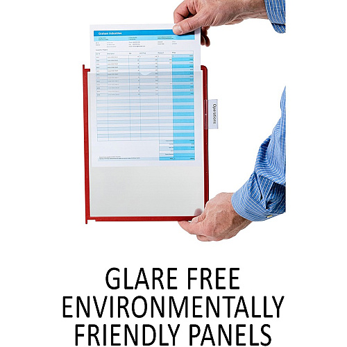 DURABLE&reg; INSTAVIEW&reg; Replacement Panels for Reference Display System Desktop - 5 Panels - Support Letter 8.50" x 11" Media - Expandable - 5 / Set (554800)