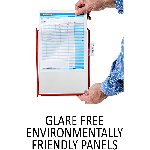DURABLE&reg; INSTAVIEW&reg; Replacement Panels for Reference Display System Desktop - 5 Panels - Support Letter 8.50" x 11" Media - Expandable - 5 / Set (554800)