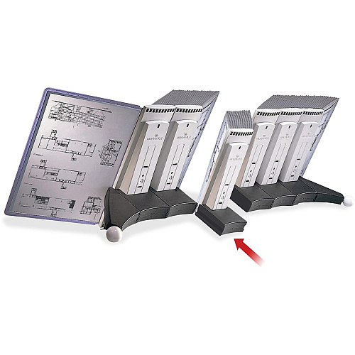 DURABLE Extension Set for SHERPA&reg; Reference Display System Desktop - 10 Panels - Support Letter 8.50" x 11" Media - Expandable - Gray - 1 Each (569810)