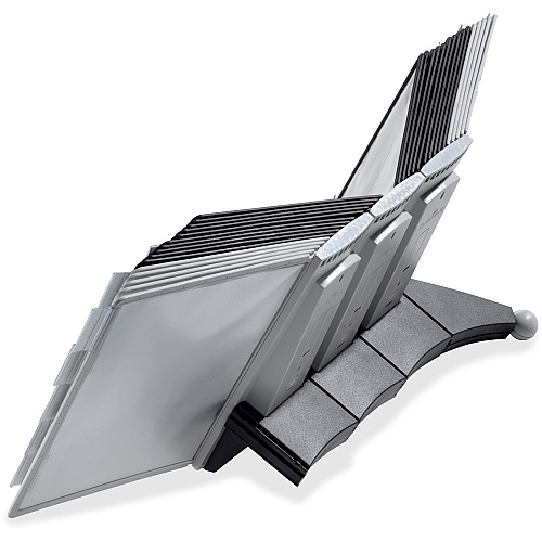 DURABLE Extension Set for SHERPA&reg; Reference Display System Desktop - 10 Panels - Support Letter 8.50" x 11" Media - Expandable - Gray - 1 Each (569810)