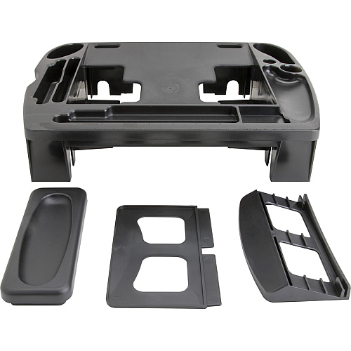 Compucessory Telephone Stand/Organizer 5" Height x 11.50" Width x 9.50" Depth - Desktop - Non-skid Base, Cable Management - Black - Plastic - 1 Each (55200)