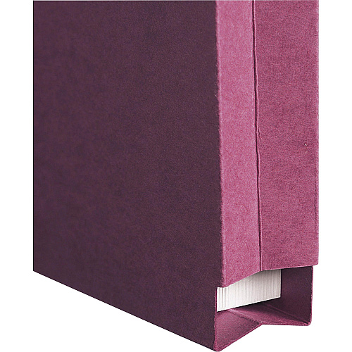 Smead 2/5 Tab Cut Letter Recycled File Pocket 8 1/2" x 11" - 1" Expansion - 11 pt. - Assorted - Unpunched - 10% Recycled - 5 / Pack (75445)