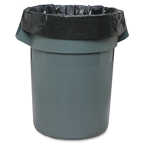 Genuine Joe Low Density Liners Small Size - 16 gal Capacity - 31" Length x 24" Width x 0.60 mil (15 Micron) Thickness - Low Density - Brown, Black - 100 / Carton (GJO02431)