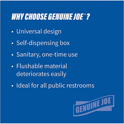 Genuine Joe Half-fold Toilet Seat Covers Half-fold - For Public Toilet - White - 250/Pack - 10 / Carton (GJO10150)