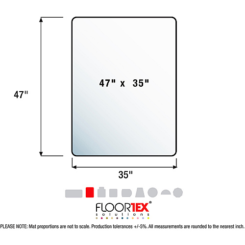 Cleartex Ultimat Ultimat&reg; Polycarbonate Rectangular Chair Mat for Hard Floor - 35" x 47" Home, Office, Hardwood Floor, Floor, Hard Floor, Carpeted Floor - 47" Length x 35" Width x 0.075" Depth x 0.075" Thickness - Rectangular - Polycarbonat (128919ER)