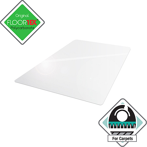 Cleartex Ultimat Ultimat&reg; Polycarbonate Rectangular Chair Mat for Carpets up to 1/2" - 48" x 79" Home, Office, Carpeted Floor, Floor, Hard Floor, Carpet - 79" Length x 48" Width x 0.085" Depth x 0.085" Thickness - Rectangular - Polycarbona (1120023ER)