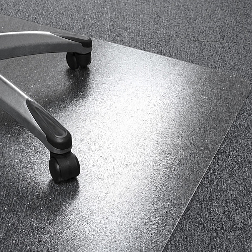 Floortex Ultimat&reg; Polycarbonate Rectangular Chair Mat for Carpets up to 1/2" - 48" x 53" Home, Office, Carpeted Floor, Floor, Carpet - 53" Length x 48" Width x 0.085" Depth x 0.085" Thickness - Rectangular - Polycarbonate - Clear - 1 Each  (1113423ER)