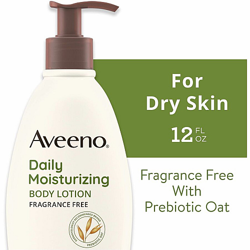 Aveeno&reg; Daily Moisturizing Lotion Lotion - 12 fl oz - 12 oz (340.2 g) - Non-fragrance - For Dry, Sensitive Skin - Non-greasy, Non-comedogenic, Hypoallergenic, Absorbs Quickly - 1 Each (3600)