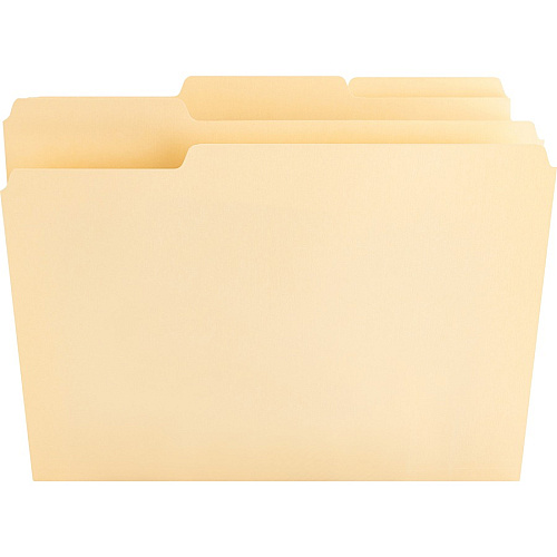 Nature Saver 1/3 Tab Cut Letter Recycled Top Tab File Folder 8 1/2" x 11" - 3/4" Expansion - Top Tab Location - Assorted Tab Position - 11 pt. - 1 Plys - Manila - Manila - 100% Recycled - 100 / Box (00836)