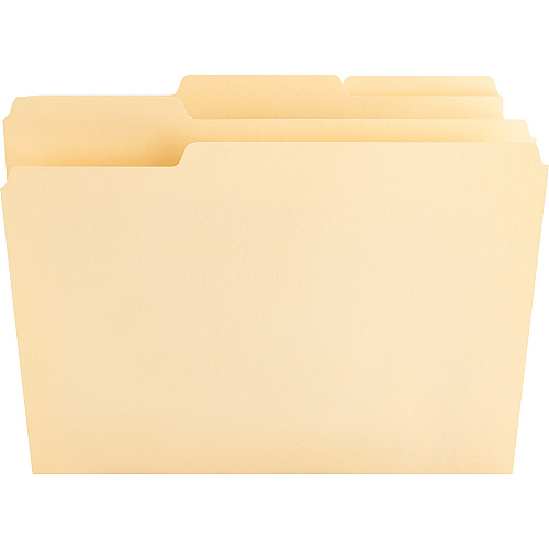 Nature Saver 1/3 Tab Cut Letter Recycled Top Tab File Folder 8 1/2" x 11" - 3/4" Expansion - Top Tab Location - Assorted Tab Position - 11 pt. - 1 Plys - Manila - Manila - 100% Recycled - 100 / Box (00836)