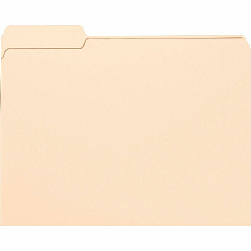 Nature Saver 1/3 Tab Cut Letter Recycled Top Tab File Folder 8 1/2" x 11" - 3/4" Expansion - Top Tab Location - Assorted Tab Position - 11 pt. - 1 Plys - Manila - Manila - 100% Recycled - 100 / Box (00836)