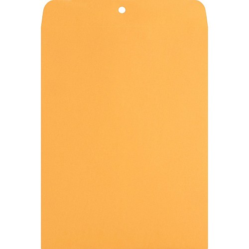 Nature Saver Recycled Clasp Envelopes Clasp - #90 - 9" Width x 12" Length - 28 lb - Clasp - Yellow - Kraft - 100 / Box (00857)