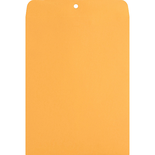 Nature Saver Recycled Clasp Envelopes Clasp - #90 - 9" Width x 12" Length - 28 lb - Clasp - Yellow - Kraft - 100 / Box (00857)