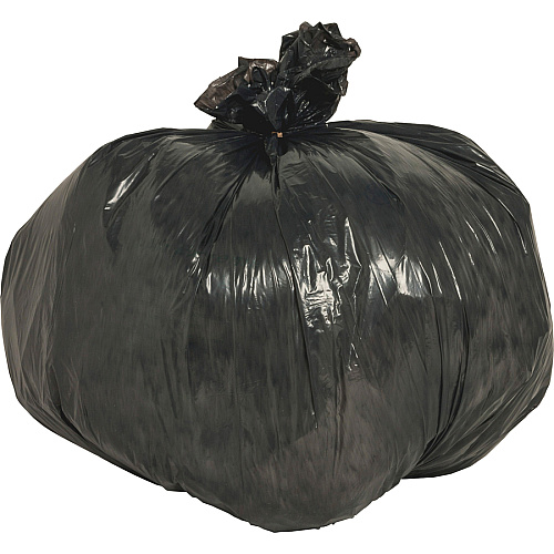 Nature Saver Black Low-density Recycled Can Liners Small Size - 10 gal Capacity - 23" Length x 24" Width x 0.85 mil (22 Micron) Thickness - Low Density - Black - Plastic - Cleaning Supplies - Recycled - 500 / Carton (00987)