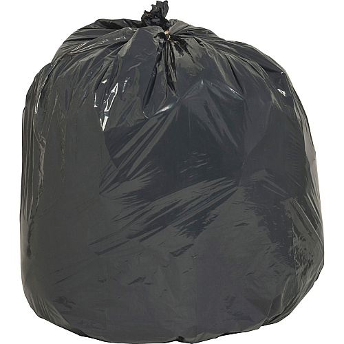 Nature Saver Black Low-density Recycled Can Liners Small Size - 16 gal Capacity - 33" Length x 24" Width x 0.85 mil (22 Micron) Thickness - Low Density - Black - Plastic - Cleaning Supplies - Recycled - 500 / Carton (00988)