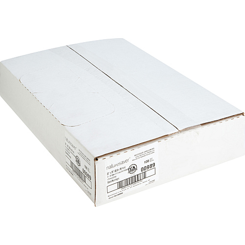 Nature Saver Black Low-density Recycled Can Liners Medium Size - 33 gal Capacity - 39" Length x 33" Width x 1.25 mil (32 Micron) Thickness - Low Density - Black - Plastic - Cleaning Supplies - Recycled - 100 / Carton (00989)