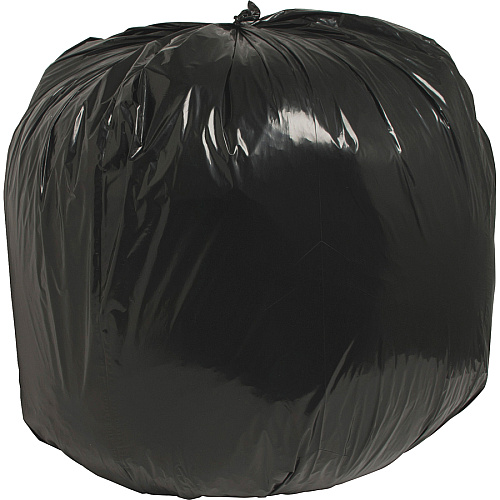 Nature Saver Black Low-density Recycled Can Liners Large Size - 45 gal Capacity - 46" Length x 40" Width x 1.25 mil (32 Micron) Thickness - Low Density - Black - Plastic - Cleaning Supplies - Recycled - 100 / Carton (00990)