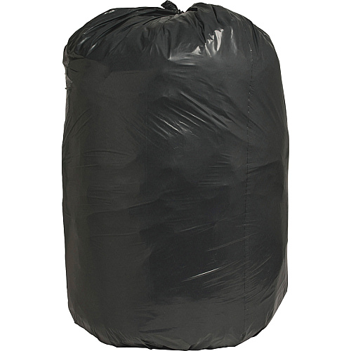 Nature Saver Black Low-density Recycled Can Liners Extra Large Size - 60 gal Capacity - 58" Length x 38" Width x 1.25 mil (32 Micron) Thickness - Low Density - Black - Plastic - Cleaning Supplies - Recycled - 100 / Carton (00991)