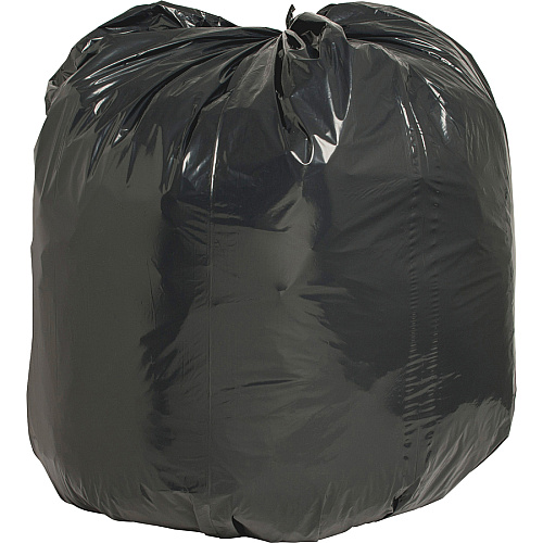 Nature Saver Black Low-density Recycled Can Liners Extra Large Size - 56 gal Capacity - 48" Length x 43" Width x 1.65 mil (42 Micron) Thickness - Low Density - Black - Plastic - Cleaning Supplies - Recycled - 100 / Carton (00997)