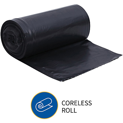 Genuine Joe Heavy-Duty Trash Can Liners Medium Size - 33 gal Capacity - 40" Length x 33" Width x 1.50 mil (38 Micron) Thickness - Low Density - Black - 100/Box - 1 / Carton (GJO01533)