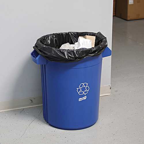 Genuine Joe Heavy-Duty Trash Can Liners Large Size - 45 gal Capacity - 46" Length x 39" Width x 1.50 mil (38 Micron) Thickness - Low Density - Black - 50/Box - 1 / Carton (GJO01534)