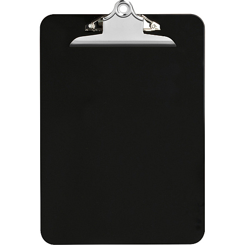 Nature Saver Recycled Plastic Clipboards 1" Clip Capacity - 8 1/2" x 12" Sheet Size - Heavy Duty - Plastic - Black - 1 Each (01540)
