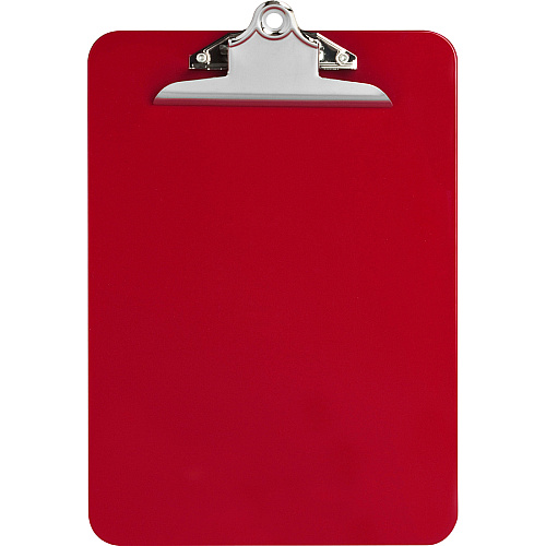 Nature Saver Recycled Plastic Clipboards 1" Clip Capacity - 8 1/2" x 12" Sheet Size - Heavy Duty - Plastic - Red - 1 Each (01541)
