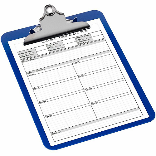 Nature Saver Recycled Plastic Clipboards 1" Clip Capacity - 8 1/2" x 12" Sheet Size - Heavy Duty - Plastic - Blue - 1 Each (01542)