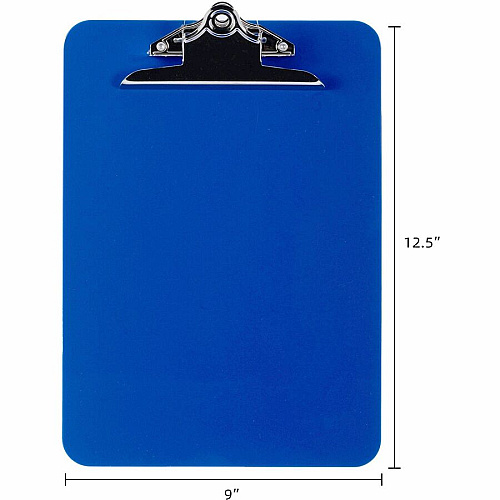 Nature Saver Recycled Plastic Clipboards 1" Clip Capacity - 8 1/2" x 12" Sheet Size - Heavy Duty - Plastic - Blue - 1 Each (01542)