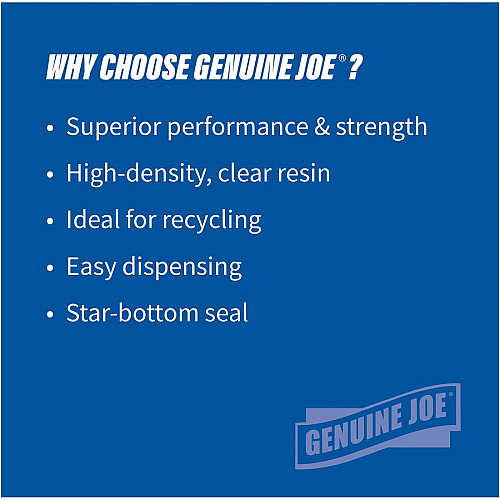 Genuine Joe High-Density Can Liners Small Size - 16 gal Capacity - 32" Length x 24" Width x 0.31 mil (8 Micron) Thickness - High Density - Clear - Resin - Office Waste, Industrial Trash - 50/Roll - 20 / Carton (GJO01756)