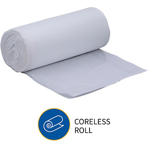 Genuine Joe High-Density Can Liners Small Size - 16 gal Capacity - 32" Length x 24" Width x 0.31 mil (8 Micron) Thickness - High Density - Clear - Resin - Office Waste, Industrial Trash - 50/Roll - 20 / Carton (GJO01756)