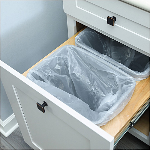Genuine Joe High-Density Can Liners Small Size - 16 gal Capacity - 32" Length x 24" Width x 0.31 mil (8 Micron) Thickness - High Density - Clear - Resin - Office Waste, Industrial Trash - 50/Roll - 20 / Carton (GJO01756)