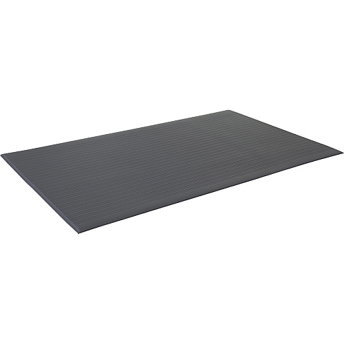 Genuine Joe Air Step Anti-Fatigue Mat Warehouse - 60" Length x 36" Width x 0.375" Thickness - Vinyl, Vinyl Foam - Black - 1 Each (GJO53351)