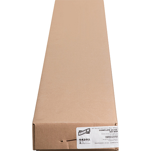 Genuine Joe Wood Handle Complete Wet Mop 60" Width x 0.94" Height Cotton Head - Wood Handle - Lightweight, Rust Resistant, Absorbent, 4-ply, Refillable - 1 Each (GJO54201)