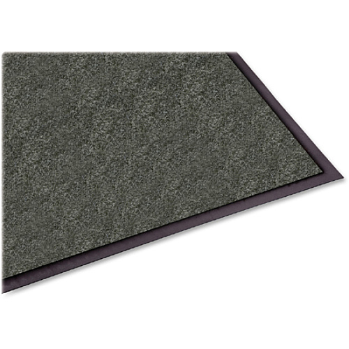 Genuine Joe Ribbed Indoor Wiper Mat Warehouse, Indoor - 72" Length x 48" Width - Vinyl, Polypropylene - Charcoal - 1 Each (GJO55461)